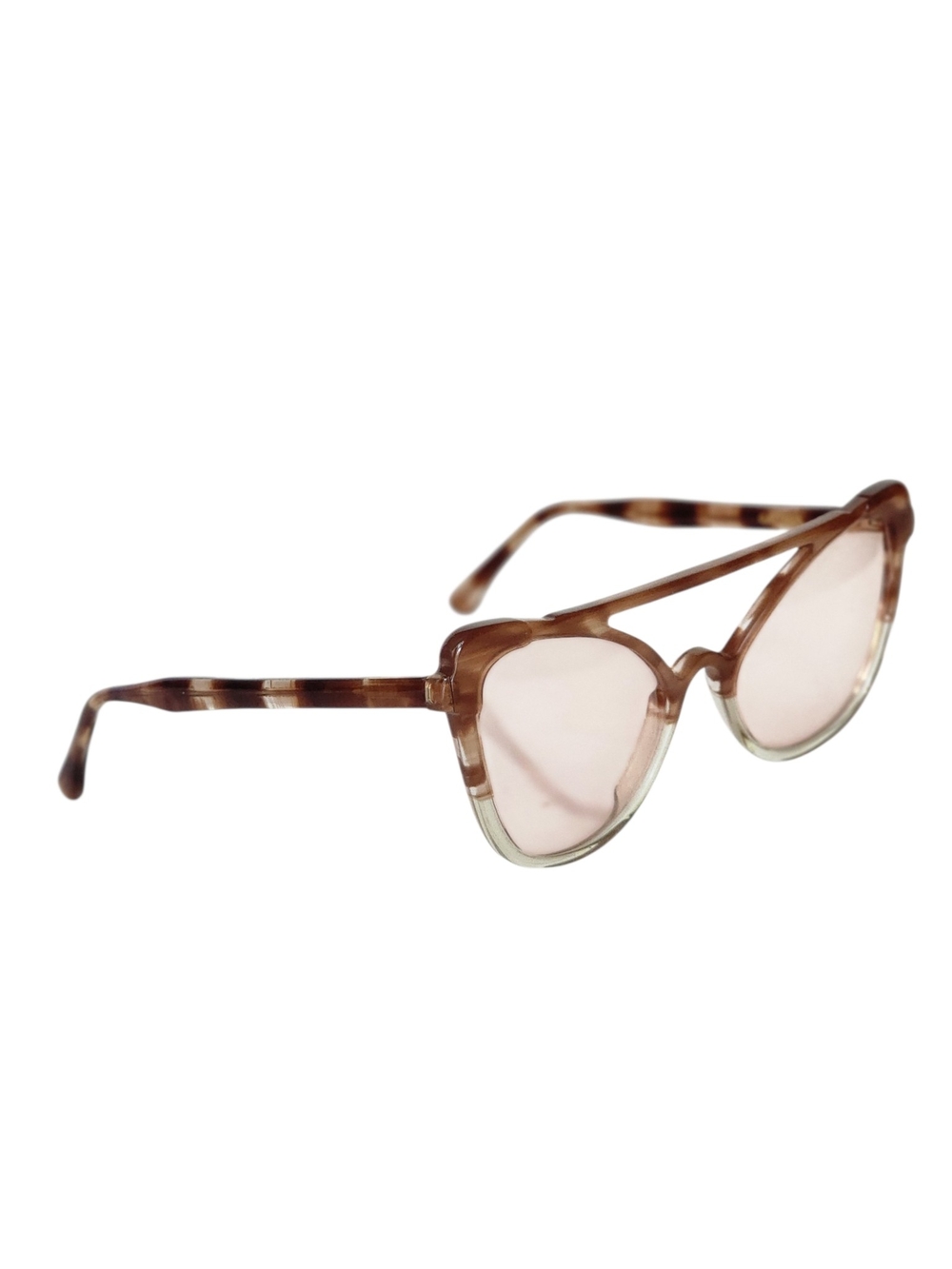 CIBELLE Cat‎ Eye Tortoiseshell Sunglasses Pink Gradient Lenses Handmade In Italy